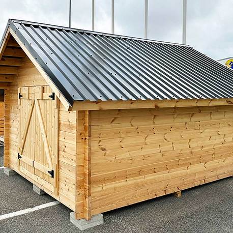 Peltikattopaketti U ja R (10m2) Ladolle, R-20 musta